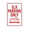 thumbnail image 1 of CADILLAC ELR Parking Only All Others Will Be Towed Ridiculous Funny Novelty Garage Aluminum Sign 12"x18" Plate, 1 of 1