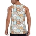 thumbnail image 3 of Xecao Lovely Bear Men's Tank Top Workout Quick Dry Sleeveless Gym Jogging Muscle Shirts Summer Swim Beach Tops, 3 of 9