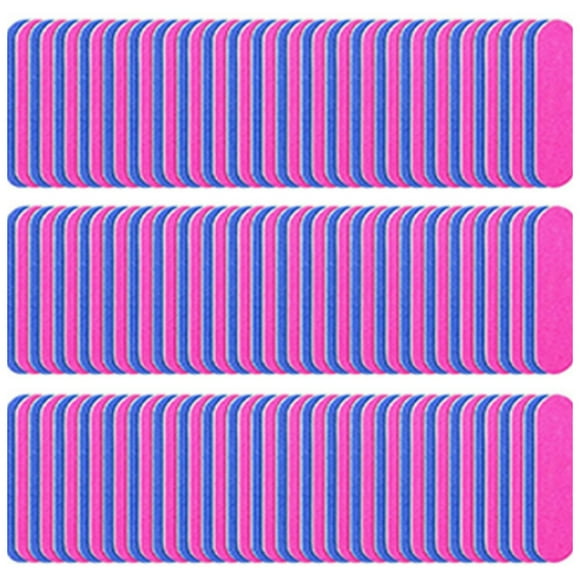 Limes à Ongles à Grain Fin Professionnelles, Lot de 100 - Plaques d'Émeri Jetables Double Face pour Ongles