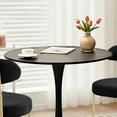 thumbnail image 4 of Kitchen Table and Chairs for 2, 24" Dining Table Set for 2 with Velvet Upholstered Chairs, 3 Piece Round Kitchen Table Set, Dining Room Table Set for Small Space, Apartment, 4 of 8