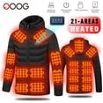thumbnail image 2 of Chaqueta calefactora USB para hombre, abrigo de moto, esquí, Camping, invierno, 21 áreas, 2 of 4