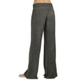 thumbnail image 4 of Hueook Baggy Jeans Straight Leg Jeans For Women Casual Pants Solid Color High Waist Elasticity Wide Leg Pants Trousers Dark Gray 2X, 4 of 6