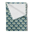 thumbnail image 2 of Clouds Soft Flannel Fleece Throw Blanket, Surreal Interpretation of Mountains Spirals, Cozy Plush for Indoor and Outdoor Use, 70" x 90", Sea Blue Seafoam, by Ambesonne, 2 of 5