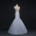 thumbnail image 4 of Cxenplz Women's Mermaid Petticoat Crinoline Fishtail Wedding Skirt Half Slips Shaping Floor Length 1 Ring Tail Underskirt, 4 of 5