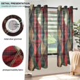 thumbnail image 3 of Yayeee Window Curtains Set of 2 for Living Room Light Filtering 63"x42", Dark Tartan Pattern, 3 of 7