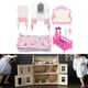 thumbnail image 1 of Juego De Accesorios Para Dormitorio De Casa De Muñecas, Sábana Para Cama, Juego De Muebles Para Casa De Muñecas, Taburete, Valla De Espejo De Plástico Para Casa De Muñecas, 1 of 7