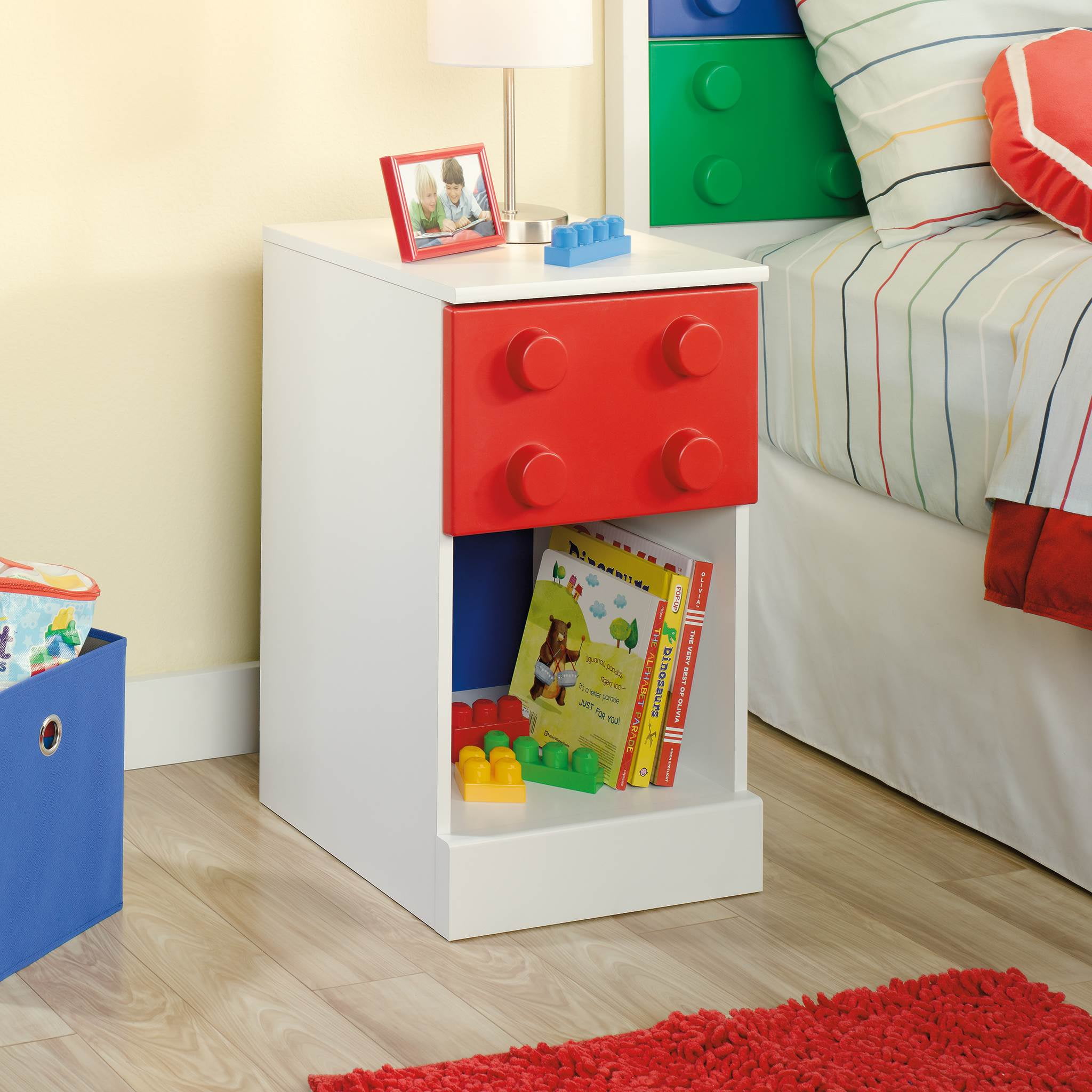Sauder Primary Street Block Night Stand, Soft White ...