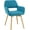 Teal, variant on Desk Chair No Wheels Vanity Chair Comfy Accent Chair for Living Dining Room Bedroom Home Office Mid Century Modern Upholstered Armchair Sofa Chair (Teal, 1)