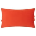 thumbnail image 5 of JWH 3D Handmade Decorative Velvet Flower Accent Pillow Case Cushion Cover Rectangle for Room Decor Girl Gift 12x20inch in Orange, 5 of 8