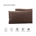 thumbnail image 3 of 2 Fundas De Almohada King Size 51 cm x 102 cm Marrón, 3 of 5