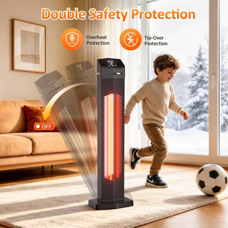 Airo Comfort 1500W 36.6" Tower Infrared Space Heater photo 4