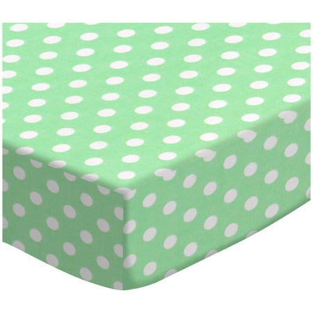 Sheetworld Ed Portable Mini Crib Sheet Pastel Green Polka Sheetworld Ed Portable Mini Crib Sheet Pastel Green Polka Dots Woven