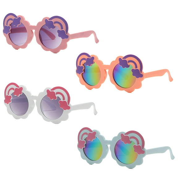 GJX 4Pcs Toddler Sunglasses,Strong Sun Protection Toddler Girl Sunglasses,Anti-Glare Feature Kids Sunglasses,UV400 Protection,Style1