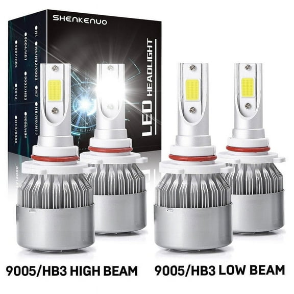 For Dodge Ram 1500 2500 w/ Projector 2016 2017 2018 Led Headlight Bulbs HB3 9005 High&Low Beam 4pcs