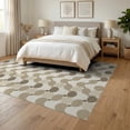 thumbnail image 3 of ODIKA 6'x9' Beige Geometric Tufted Checkered Washable Area Rug Modern Abstract With Influence Ornamental Balanced Non-Slip, Chair-Friendly, for Dining Room, Under Table, Office Décor, 3 of 7