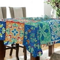 thumbnail image 3 of Coolnut Mexican Talavera Tablecloth, Waterproof Washable Polyester Square Table Cover, Durable Tablecloth for Kitchen Dining Table Party Decor, 54"x54", 3 of 7