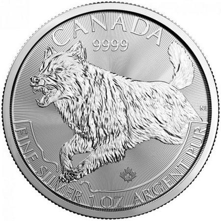 - 2018 Canadian Silver Wolf 1 oz Silver Coin - Pedator Series