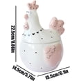 thumbnail image 4 of Cellier avec Couvercle Réservoir de Rangement pour Poules Pot de Poulet Décoratif en Céramique Contenant de Sucre de Pâques Pot à Biscuits Créatif en Forme de Poule pour Collation et Rangement de Bijoux pour Déco de Comptoir de Cuisine, 4 of 9