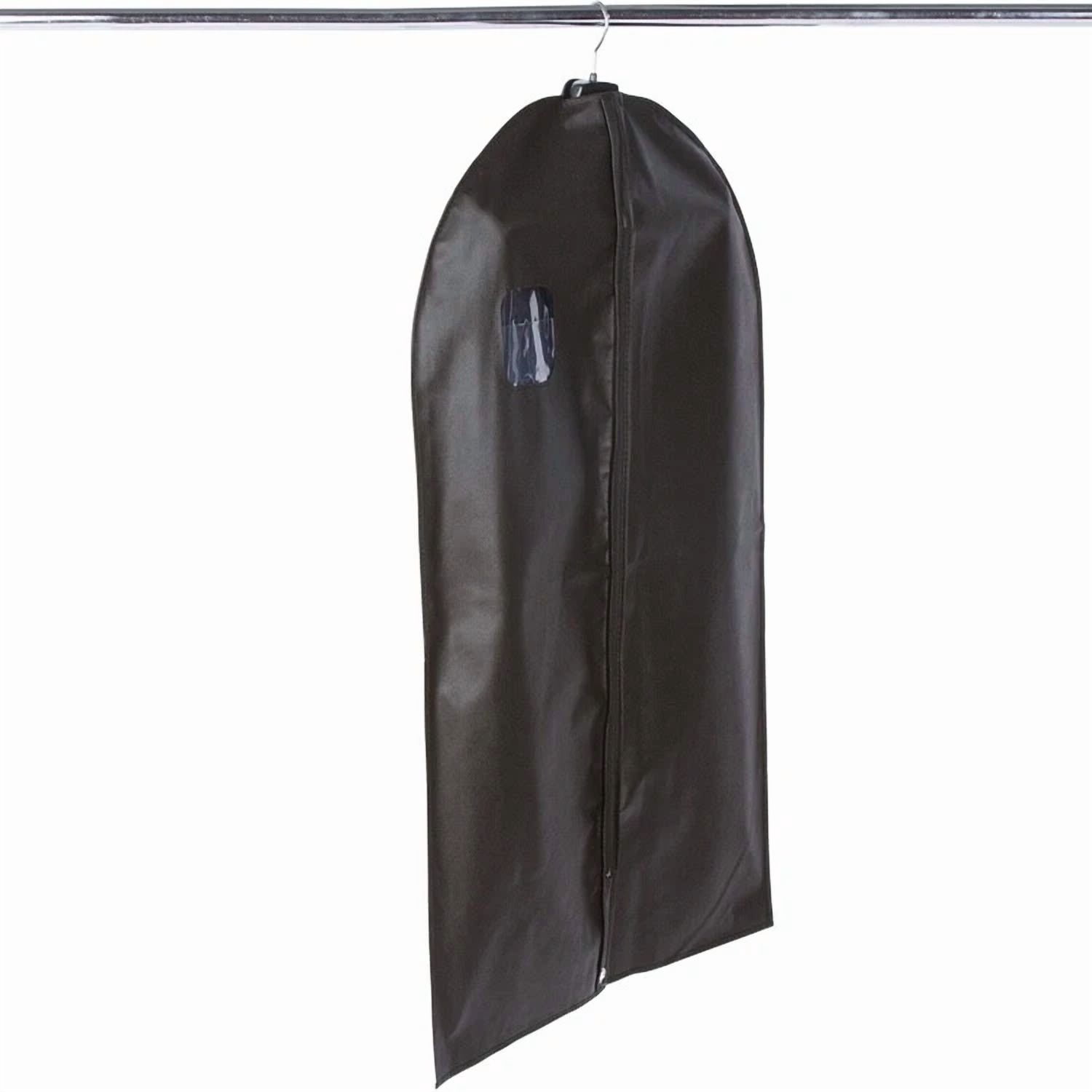 Black Non-Woven Dust-Proof Garment Cover Suit Dress Storage Travel Garment Bag