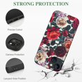 thumbnail image 2 of for iPhone 13/14 phone case, women's girl retro rose pattern retro rose design PC protective case compatible with iPhone 13/14 (red bouquet), 2 of 4