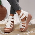thumbnail image 5 of Hurxie Hurxie Women's Platform Wedges Heels Open Toe Summer Espadrilles Sandals with Adjustable Straps White 7.5, 5 of 7