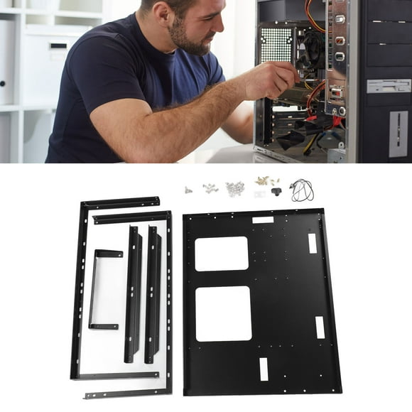Gaming PC Case Open Frame, Powerful Cooling DIY Assembled ATX Open Chassis Case Rack For EATX