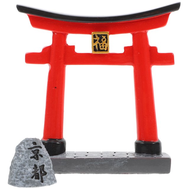 Figuras en miniatura japonesas con Kyoto Stone Torii Gate Ornament for Fish Tank Tank Zen Garden Accessors Aquarium Micro Landscape Decoración