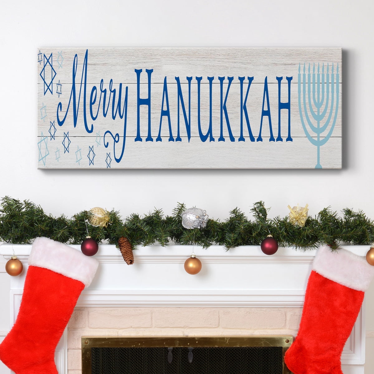 Happy Hanukkah II Premium Gallery Wrapped Canvas - Ready to Hang