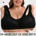 thumbnail image 4 of Plus Size Women's Front Closure Bras, No Underwire Full Coverage Push up Bra Soft Cup Wireless Comfortable Everyday Bra, XL-6XL, 4 of 8