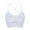 White, variant on Gapacks Women's XL Size Black Sports Bra - Nylon Spandex Moisture-Wicking, Criss-Cross Back Crop Top for Low-Impact Yoga & Light Cardio
