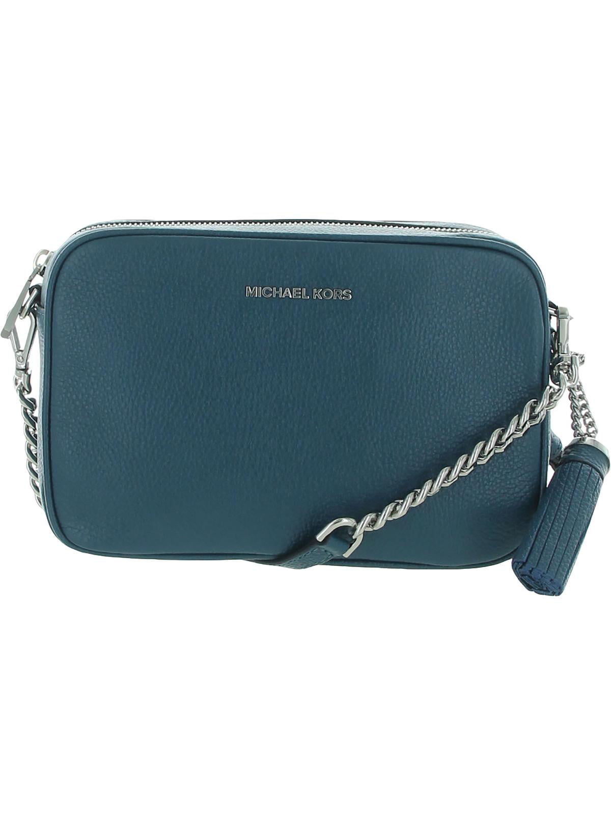 Michael Kors Ginny Ladies Small Teal Leather Crossbody Bag 32F7SGNM8L402 