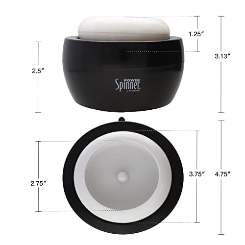 The Beadsmith Spin & String Power Spinner– Plastic Spinning Wheel with 3 Cups & 2 Needles –Requires 2 AA Batteries – Quickly & Efficiently String Seed Beads for Jewelry, Fringe and DIY arts & crafts