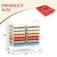 thumbnail image 3 of Costway 12 Drawers Rolling Cart Storage Scrapbook Paper Studio Organizer Bins Macaron, 3 of 10