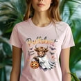 thumbnail image 5 of Funny Highland Cow Shirt | Bullsheet I Mean Boo Halloween Cow Graphic Tee, Light Pink, Size L, 5 of 6