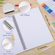 Hapric Marker Paper Pad Sketch Book, 9x12 inch, 50 Pages, 2 Count, 2 Pack