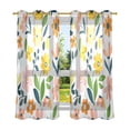 thumbnail image 6 of Yayeee Window Curtains Set of 2 for Living Room Light Filtering 63"x42", Retro Yellow Floral, 6 of 7