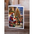 thumbnail image 2 of German Shepherd and Santa Claus Greeting Cards Pack of 8 7 in x 5 in, 2 of 3