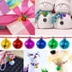 thumbnail image 4 of Campanas para collar de perro y gato, dijes para collar de perro, campanas pequeñas coloridas para mascotas con cierres, accesorios para collar, decoración de manualidades para fiestas de fe, 4 of 5