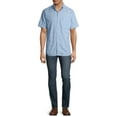 thumbnail image 2 of IZOD Men's Saltwater Comfort Windowpane Short Sleeve Button Down Shirt, 2 of 6