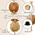 thumbnail image 3 of Macrame Hat Hangers Boho Hat Hangers for Wall Bohemian Women Hat Rack Hat Organizer for Wall Hanging Hat Display Hand Weaving Hat Rack Decorative Cap Holder for Wide Brim Cap, 3 of 14