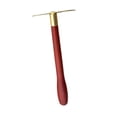 thumbnail image 3 of Masajeador Gua Sha ergonómico de latón con mango de madera, herramienta de masaje facial para la espalda y el cuello. 22 cm, 3 of 9