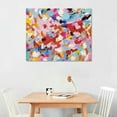 thumbnail image 2 of JEUXUS Canvas Wall Art Pink Painting Abstract Paintings Floral Pictures for Bedroom Wall Decor Framed for Living Room Office, 2 of 4