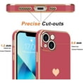 thumbnail image 3 of Compatible with iPhone 13 Case for Girl Women Cute Love-Heart Luxury Bling Plating Soft Back Cover Raised Camera Protection Bumper Silicone Shockproof Phone Case for iPhone 13, Bright Blush, 3 of 14