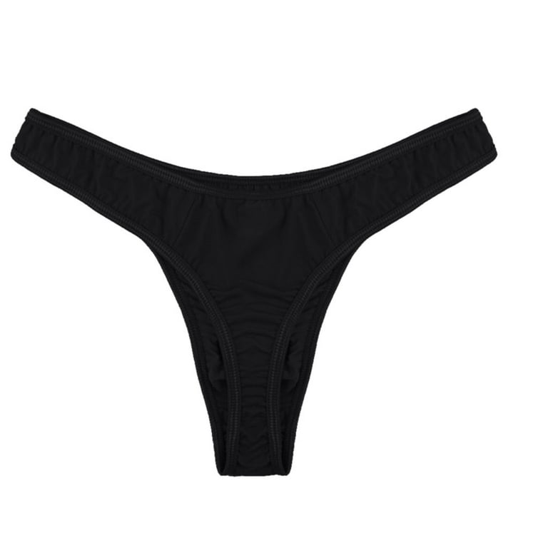 Sebulube Translucent Ice Silk Thong Mens Lingerie Micro Bikini Front Hole  Underwear G-string Underpants 