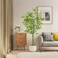 thumbnail image 1 of Yeshouse Gran limonero artificial de 180 cm (6 pies), planta de cítricos artificial realista en maceta para decoración del hogar, oficina, balcón o eventos, 1 of 5