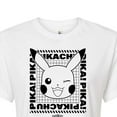 thumbnail image 3 of Pokémon - Pikachu Wink Face - Juniors Cropped Cotton Blend T-Shirt, 3 of 5