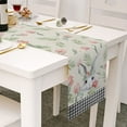 thumbnail image 4 of Binwennn And Candy Table Vintage Table Runners 12 Ft Table Easter Bunny Egg Pattern Linen Print Kitchen Dining Room Insulated Decorative Placemat（D）, 4 of 7