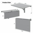 thumbnail image 3 of Gymax Wall-Mounted Drop-Leaf Table Floating Folding Desk Space Saver Black, 3 of 10