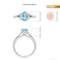 thumbnail image 5 of Angara Natural 1 Ct. Aquamarine Solitaire Ring in 14K White Gold for Women (Ring Size: 3.5), 5 of 10