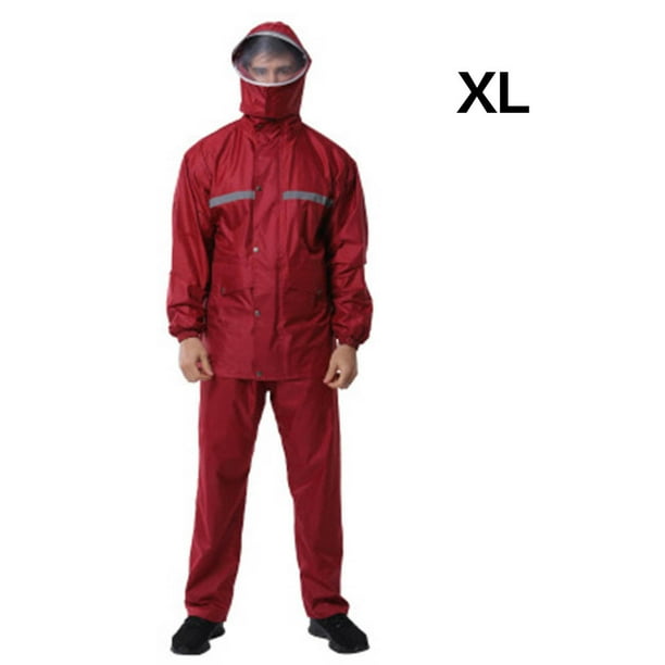 Chubasquero impermeable para motocicleta, para hombre, de doble capa, engrosado, para ciclismo, cobertura de cuerpo completo, ropa para lluvia, rojo, xL sidaley HA6115-09B